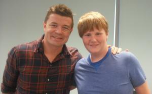 Brian O'Driscoll with Shane Corrigan Hair trnasplant patient